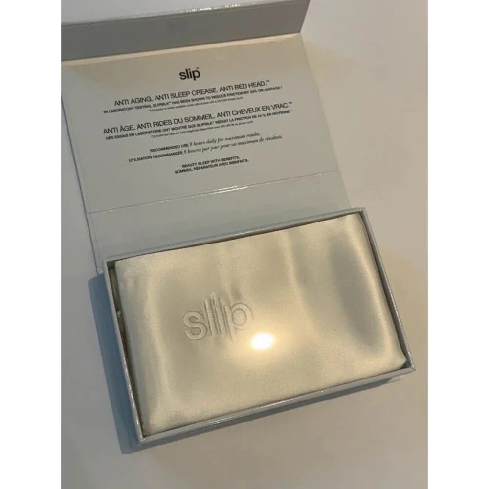 New Slip Pure Silk Pillowcase - White